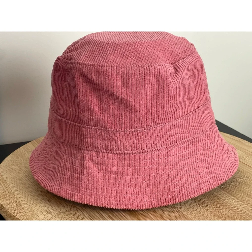 00420 - Disney Minnie Mouse Mauve/Pink‎ Corduroy Bucket Hat Kids S/M Embroidered